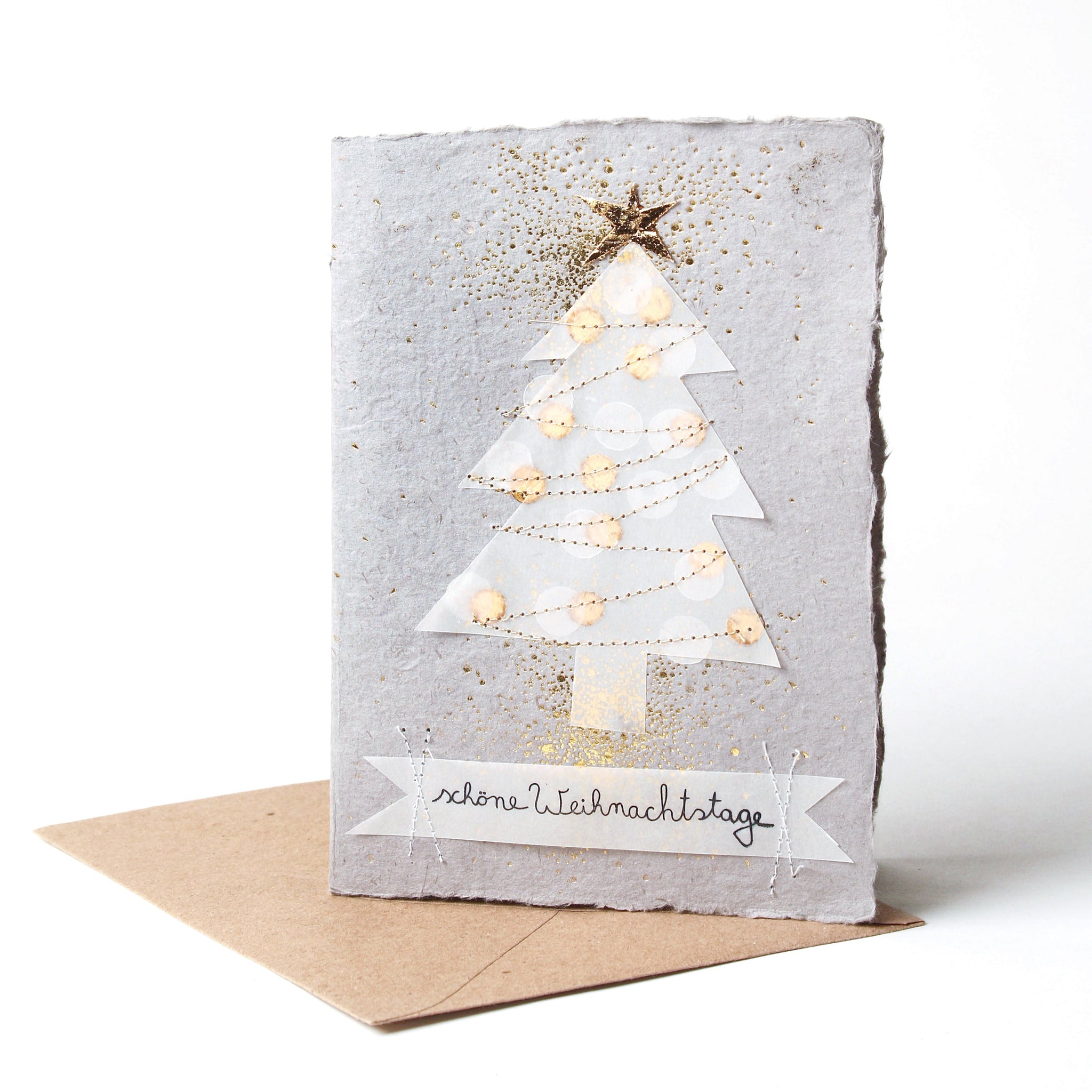 WINTERPAPIERKUNSTKARTE