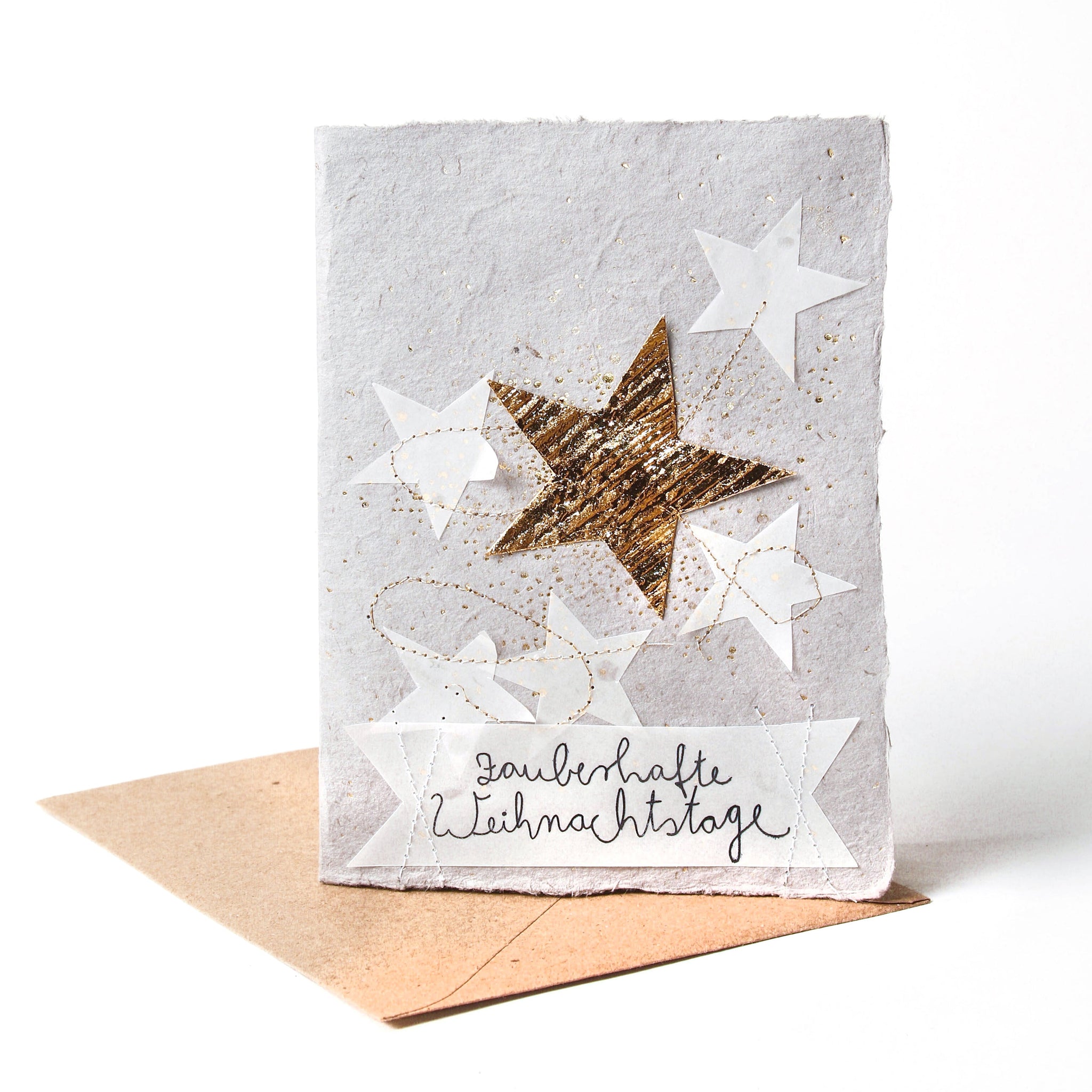 WINTERPAPIERKUNSTKARTE