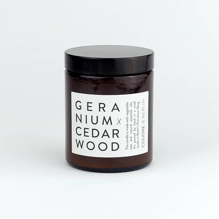 GERANIUM X CEDARWOOD DUFTKERZE