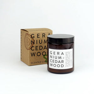 GERANIUM X CEDARWOOD DUFTKERZE