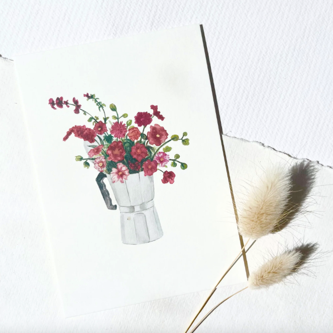 POSTKARTE - ESPRESSO BOUQUET