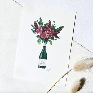 POSTKARTE - CHEERS FLOWER BOUQUET