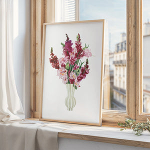 KUNSTDRUCK – PINK FLOWER BOUQUET