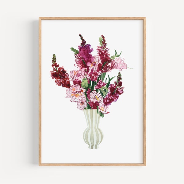 KUNSTDRUCK – PINK FLOWER BOUQUET