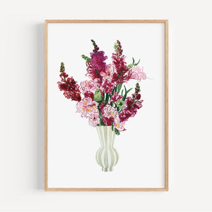 KUNSTDRUCK – PINK FLOWER BOUQUET