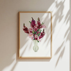 KUNSTDRUCK – PINK FLOWER BOUQUET