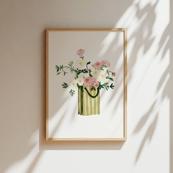 KUNSTDRUCK – BLUMENTASCHE