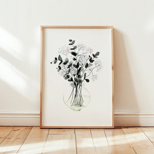 KUNSTDRUCK LIMITIERT – PALE BLOSSOM WITH EUCALYPTUS