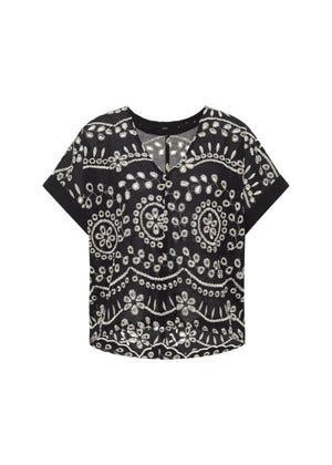 BLUSENSHIRT MIT STICKEREI