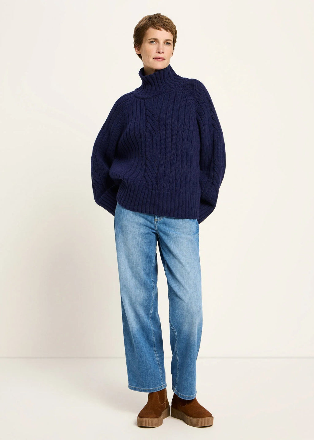 RIPPENPULLOVER OVERSIZE