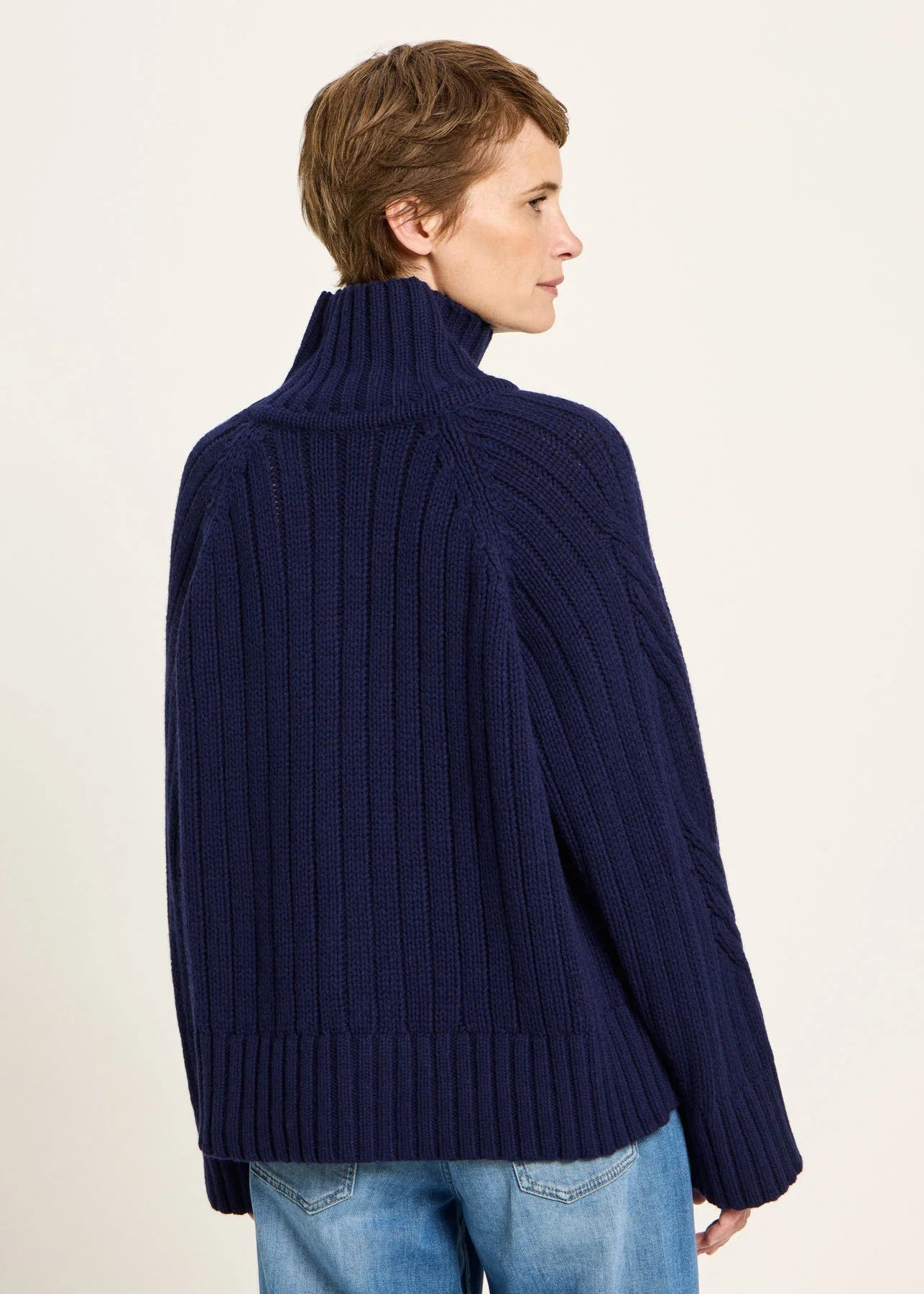 RIPPENPULLOVER OVERSIZE