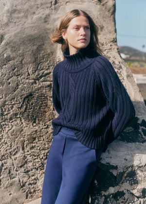 RIPPENPULLOVER OVERSIZE