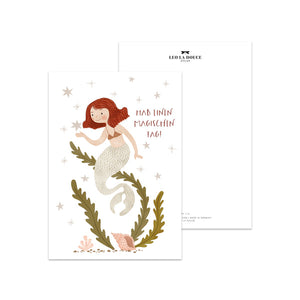 POSTKARTE -  MEERJUNGFRAU