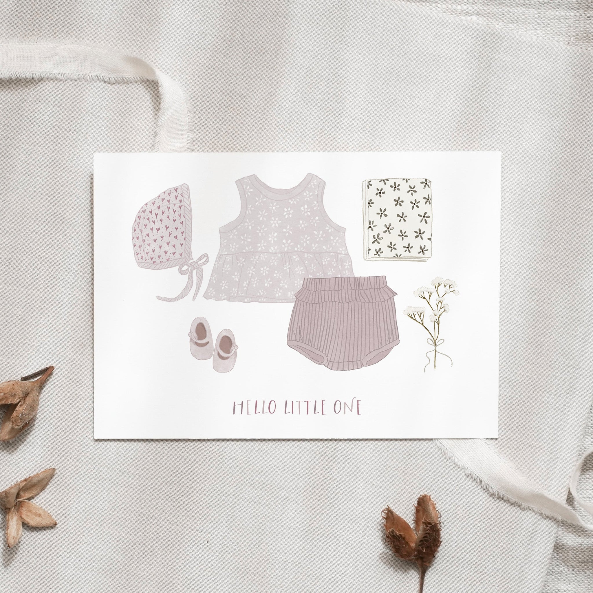 POSTKARTE -  BABY DRESS I VIOLET