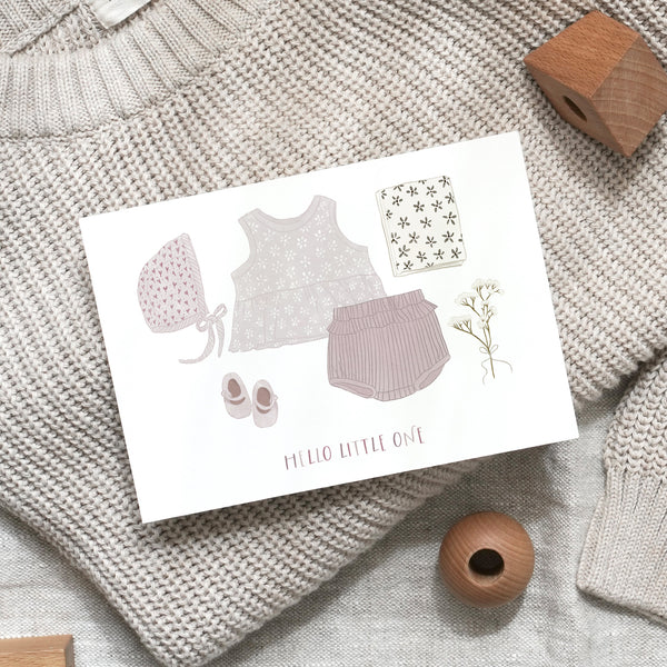 POSTKARTE -  BABY DRESS I VIOLET