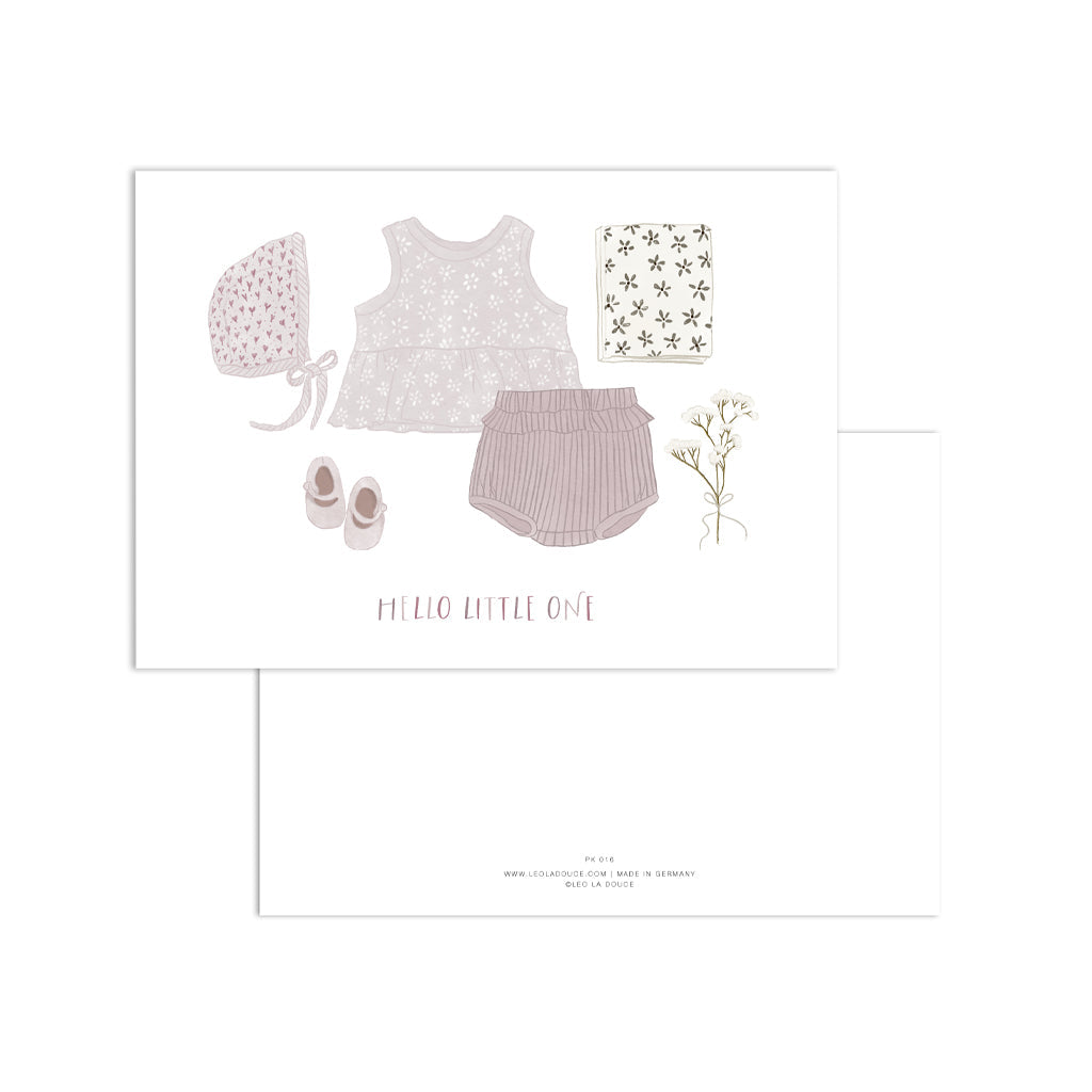 POSTKARTE -  BABY DRESS I VIOLET
