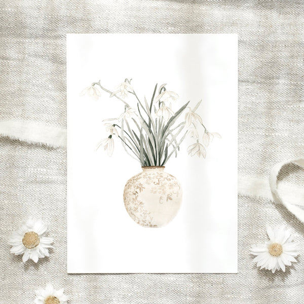 POSTKARTE -  SCHNEEGLÖCKCHEN