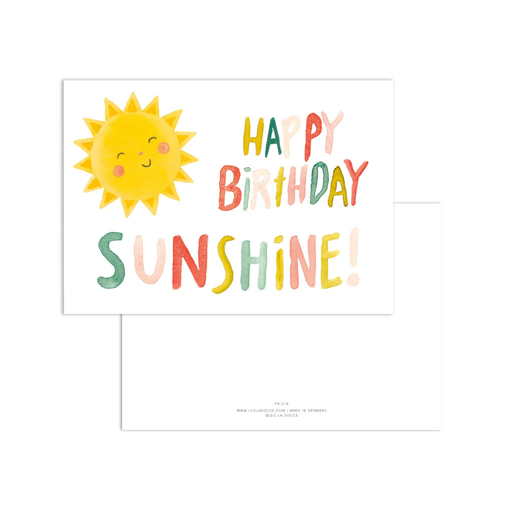 POSTKARTE - HAPPY BIRTHDAY SUNSHINE