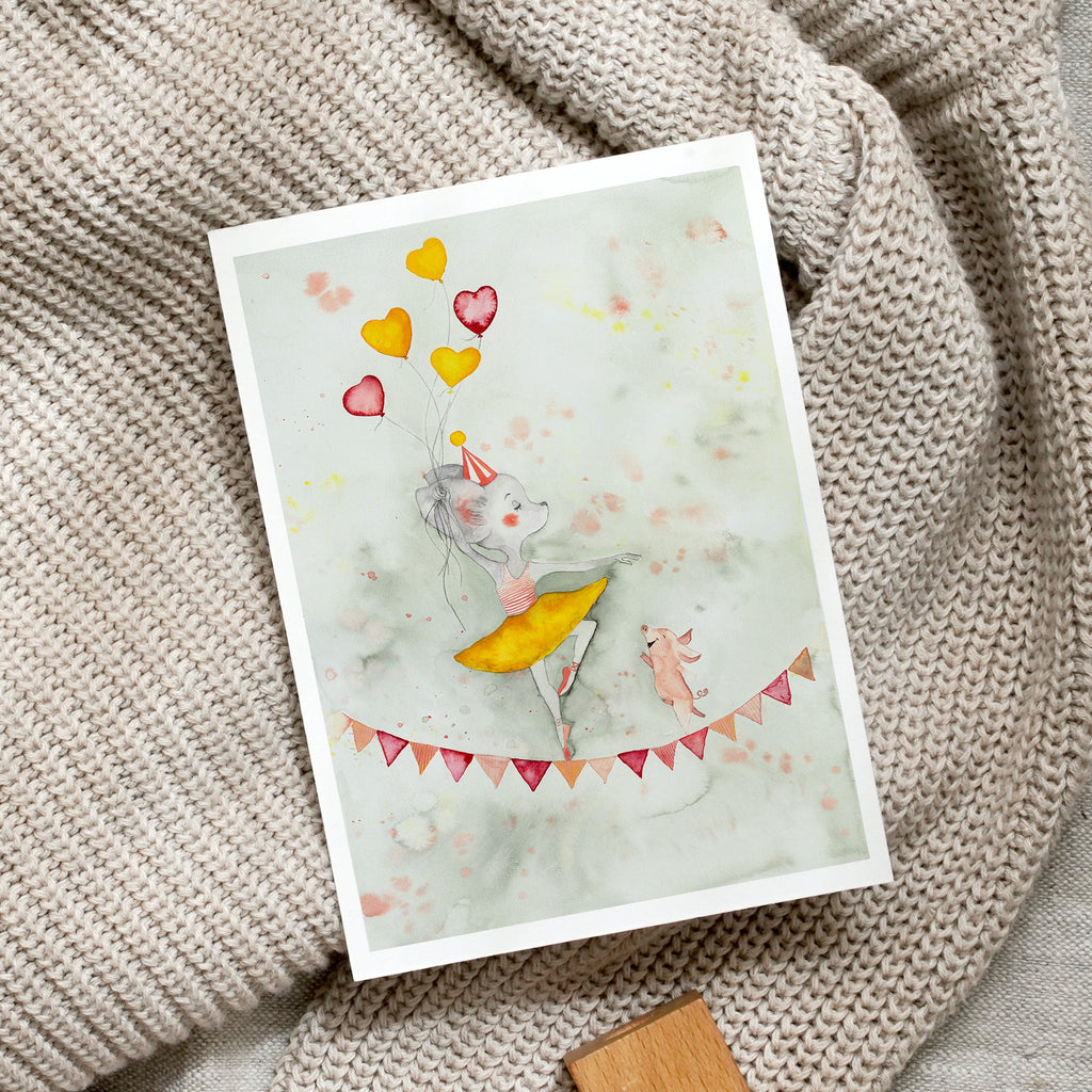 POSTKARTE - MISS BALLERINA