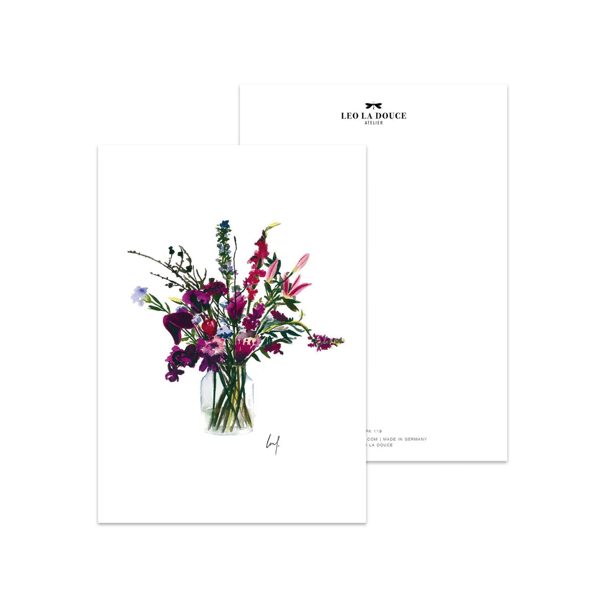 POSTKARTE - VIOLET FLOWERS