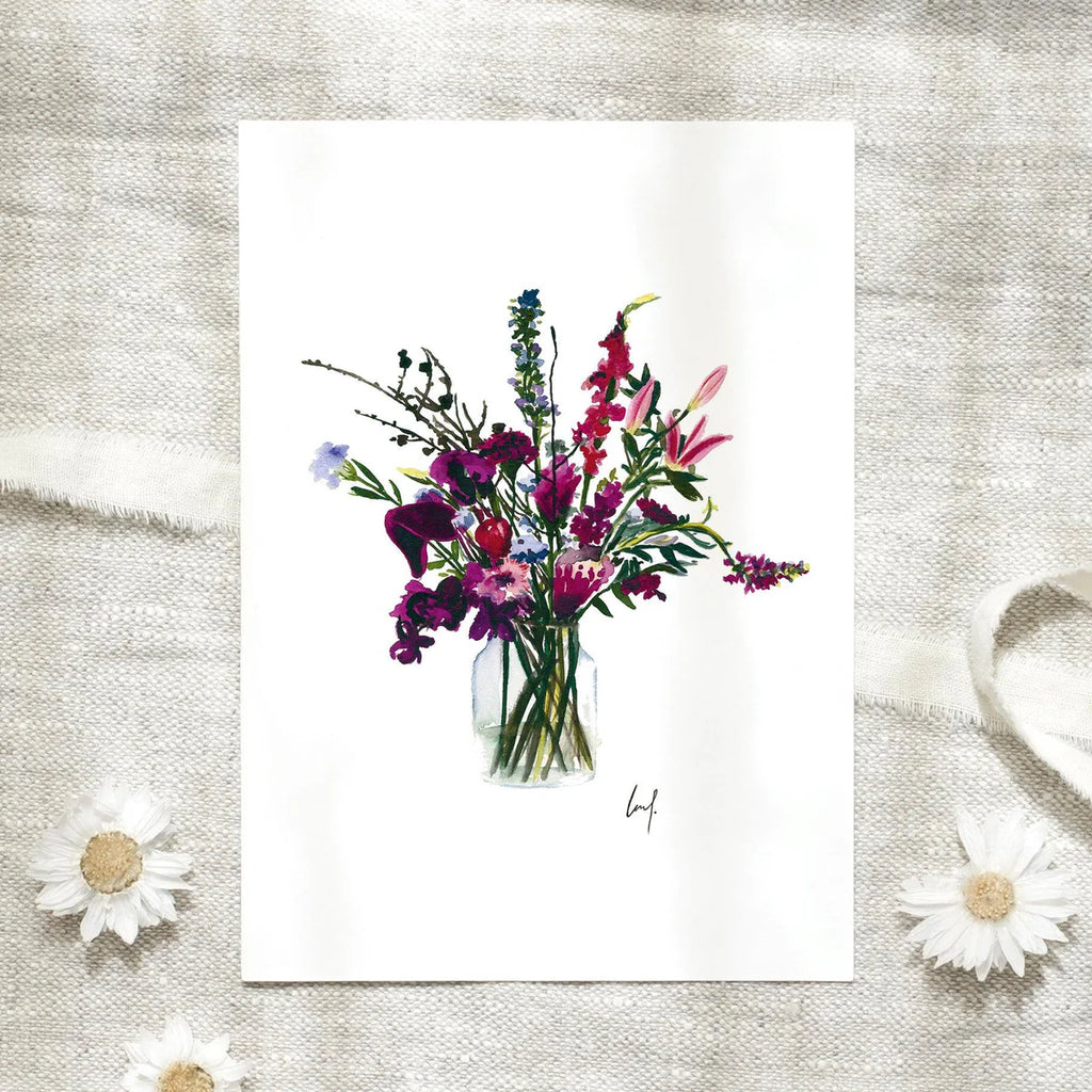 POSTKARTE - VIOLET FLOWERS