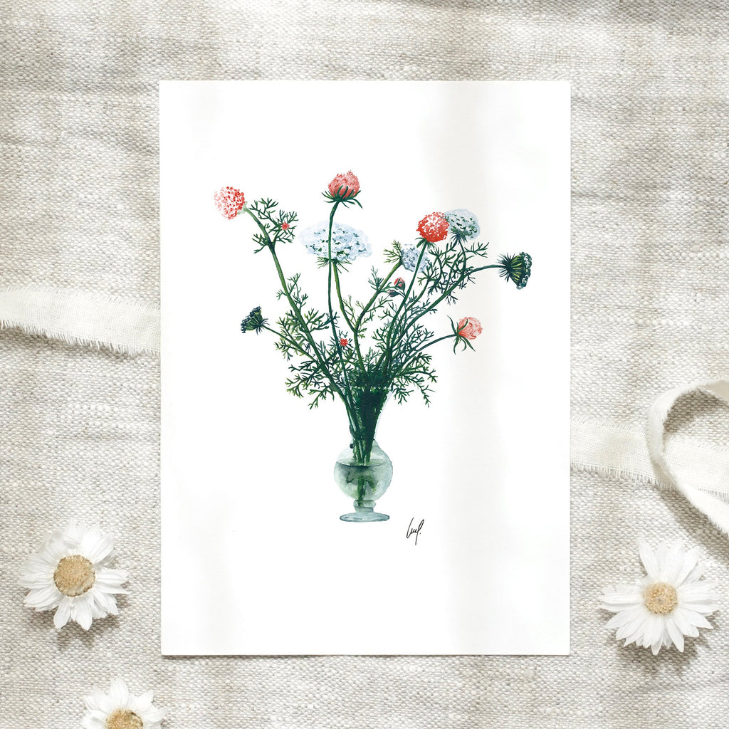 POSTKARTE - DELICATE FLOWERS