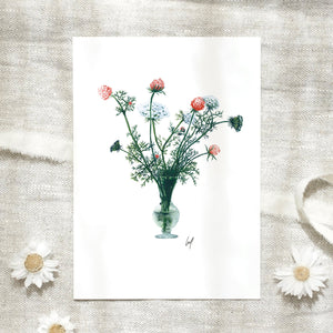 POSTKARTE - DELICATE FLOWERS