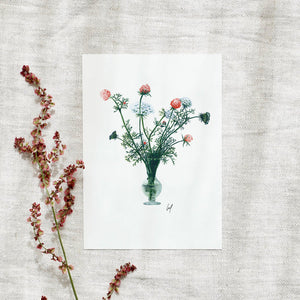 POSTKARTE - DELICATE FLOWERS