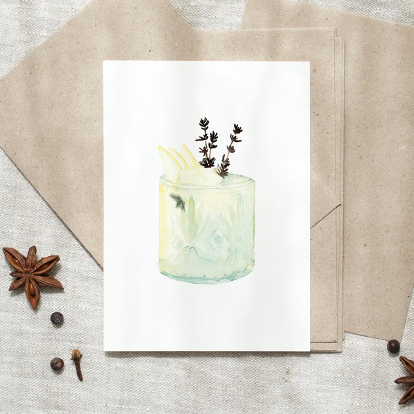 POSTKARTE - GIN I COCKTAIL