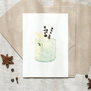 POSTKARTE - GIN I COCKTAIL