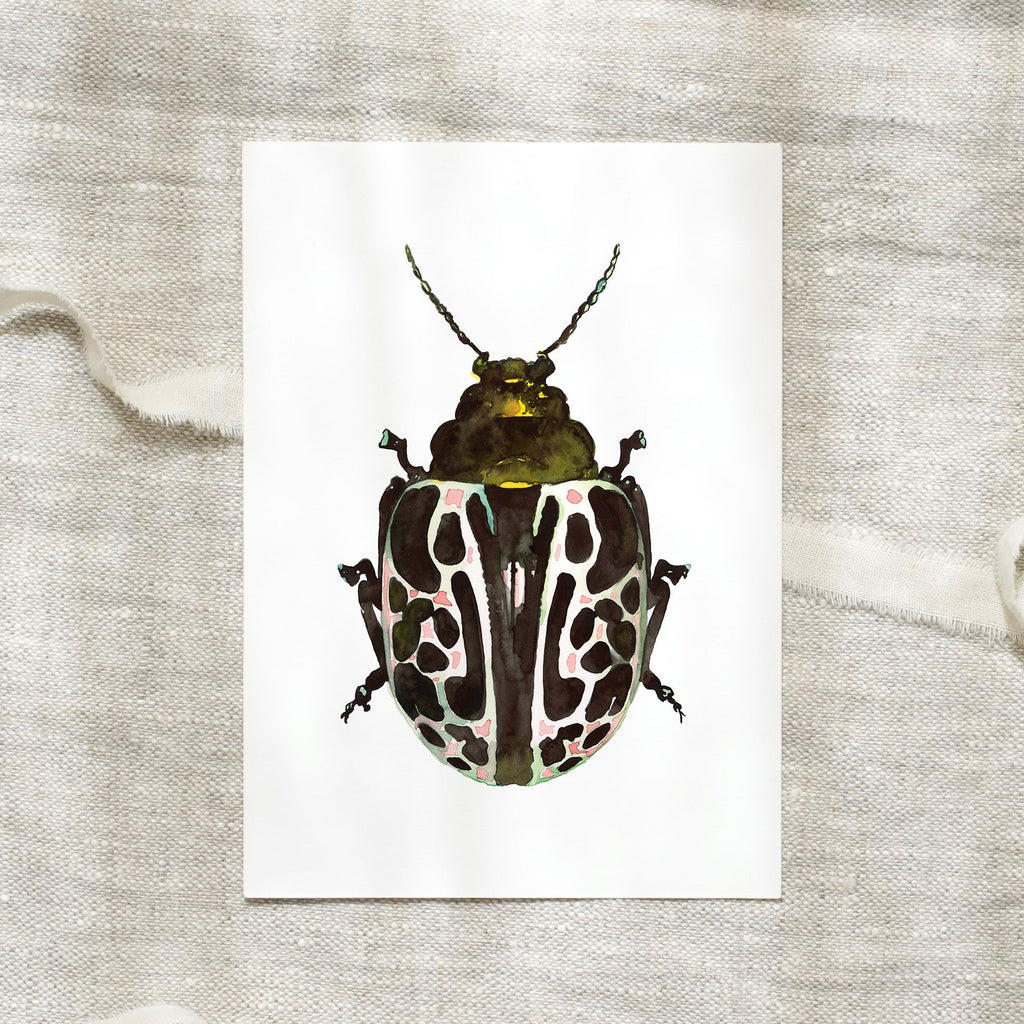 POSTKARTE - GREEN BEETLE