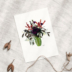 POSTKARTE - WINTER GREENS