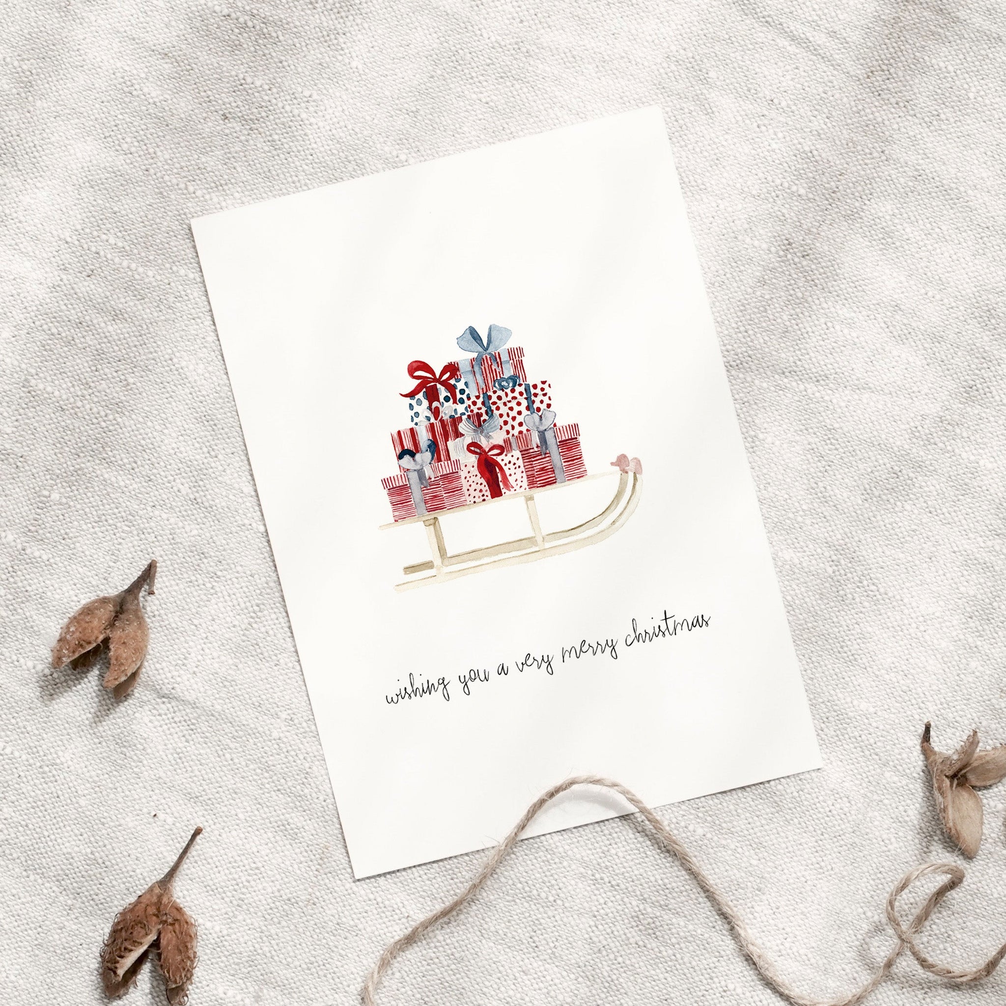 POSTKARTE - CHRISTMAS SLEDGE