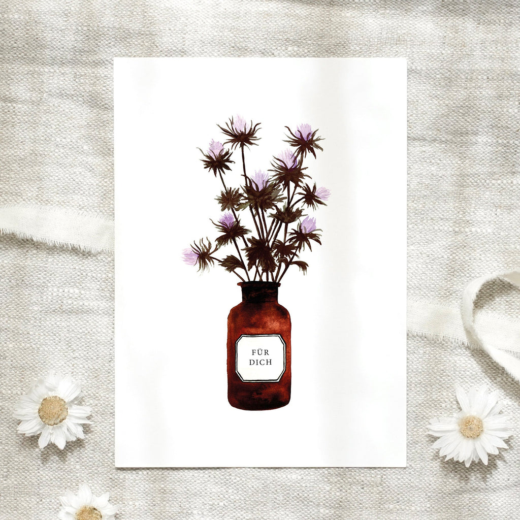POSTKARTE - FÜR DICH - APOTHEKERGLAS