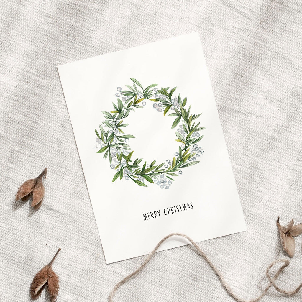 POSTKARTE - CHRISTMAS WREATH