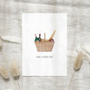 POSTKARTE - PICKNICKKORB