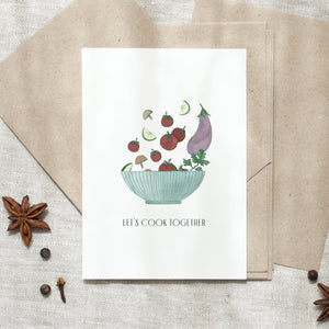 POSTKARTE - LET'S COOK TOGETHER
