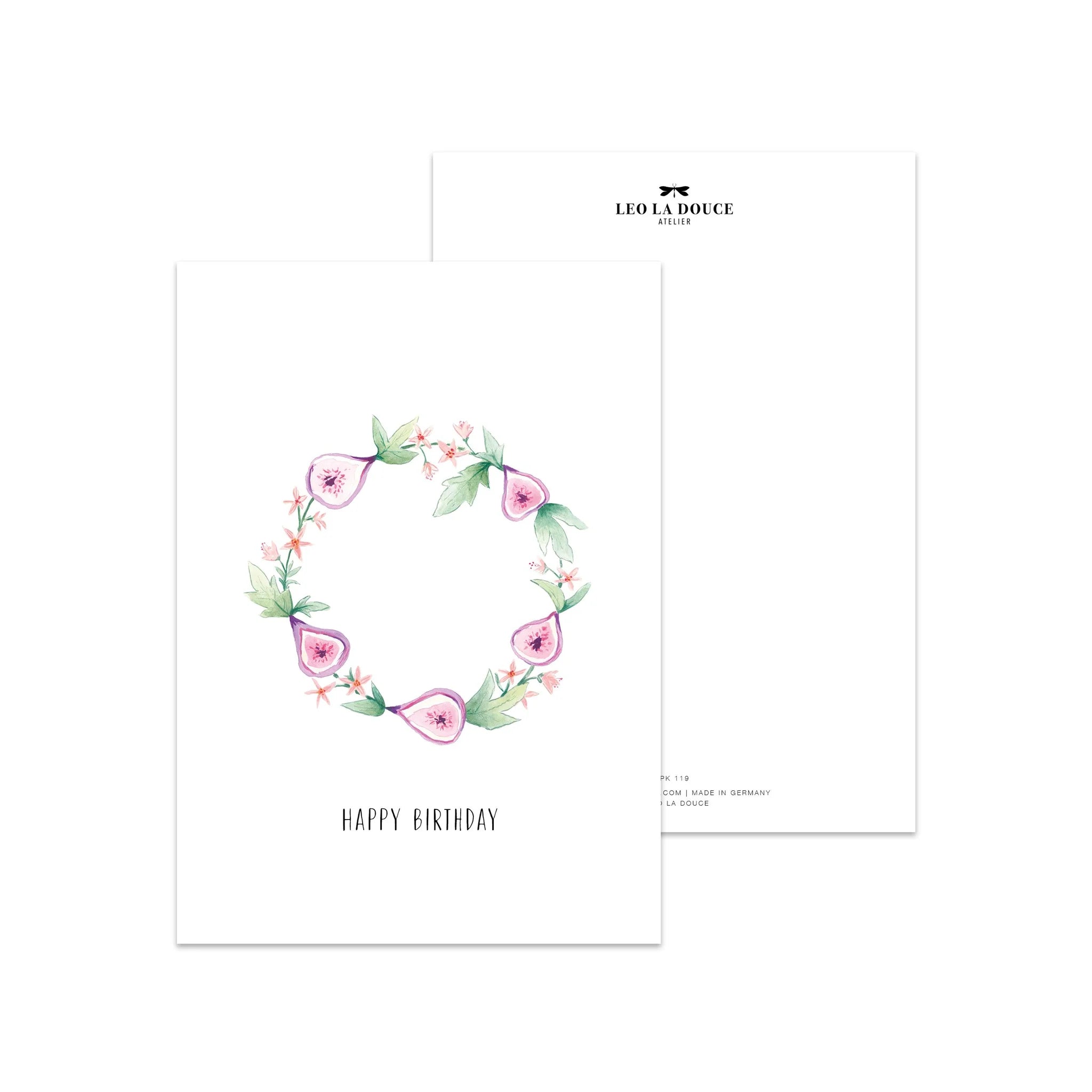 POSTKARTE - FIG WREATH