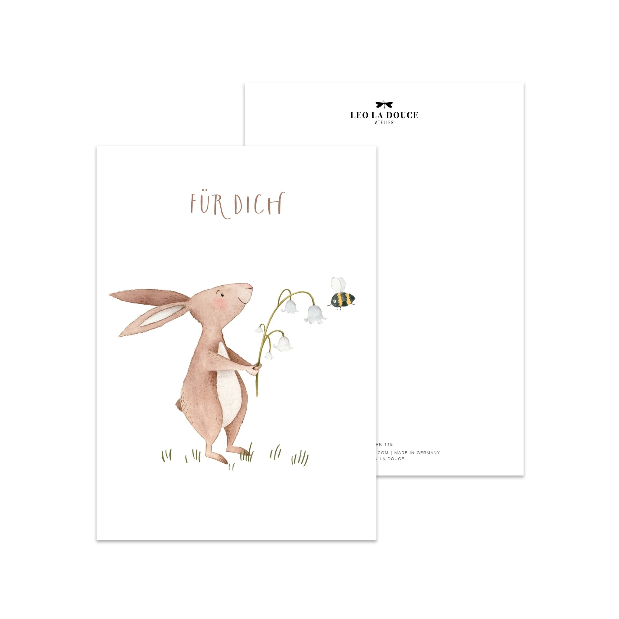POSTKARTE - HASE FÜR DICH