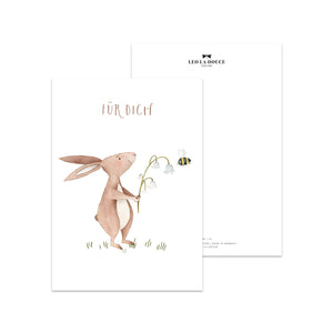 POSTKARTE - HASE FÜR DICH