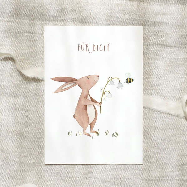 POSTKARTE - HASE FÜR DICH