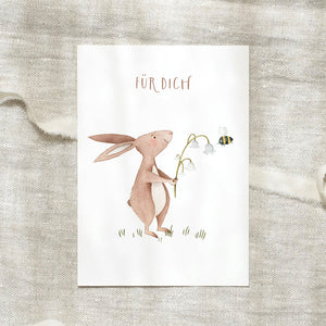 POSTKARTE - HASE FÜR DICH