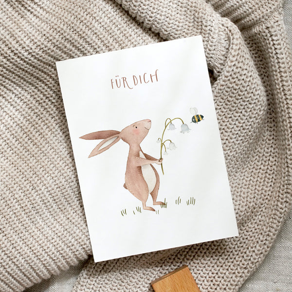 POSTKARTE - HASE FÜR DICH