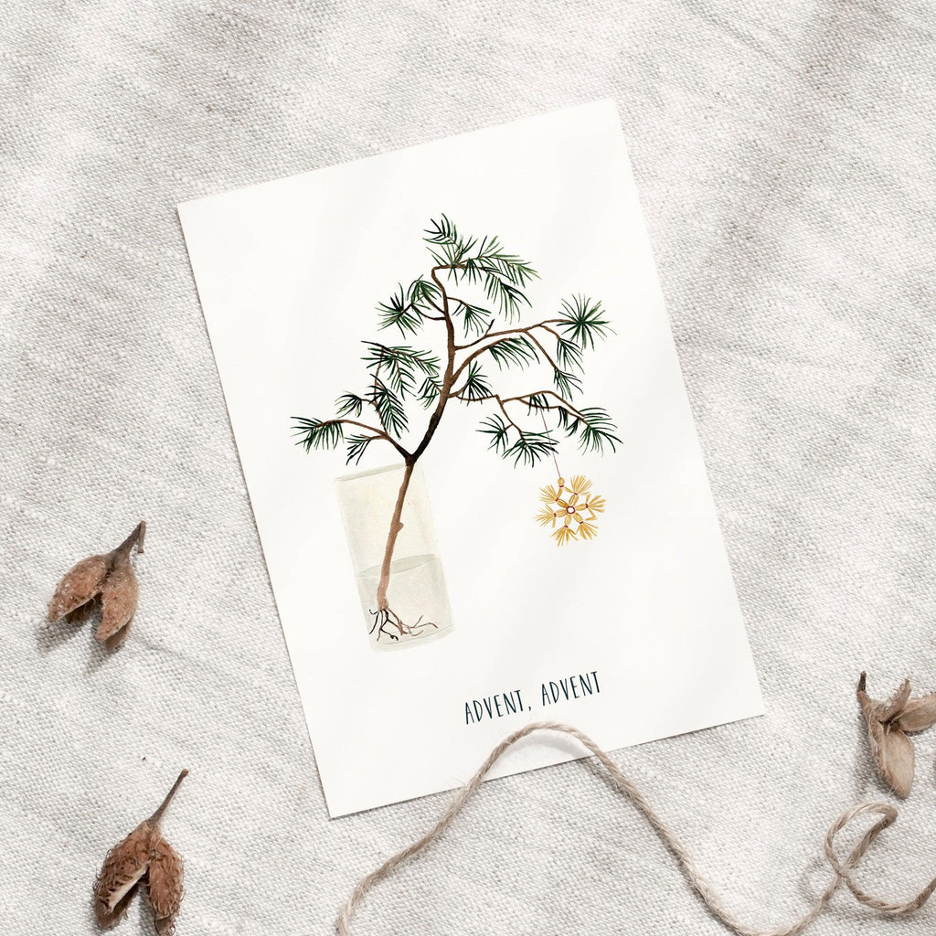 POSTKARTE - ADVENTSZWEIG