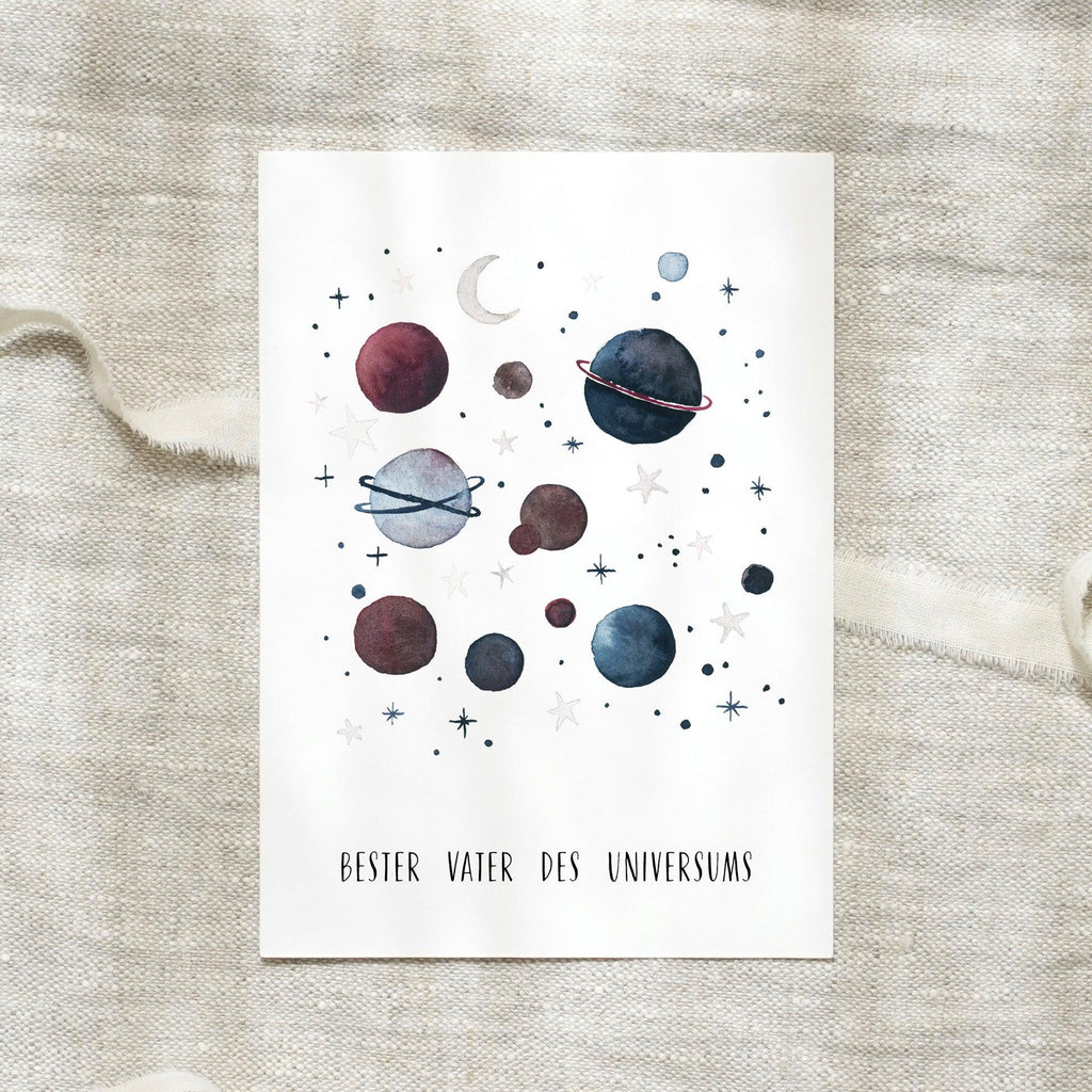 POSTKARTE - BESTER VATER DES UNIVERSUMS