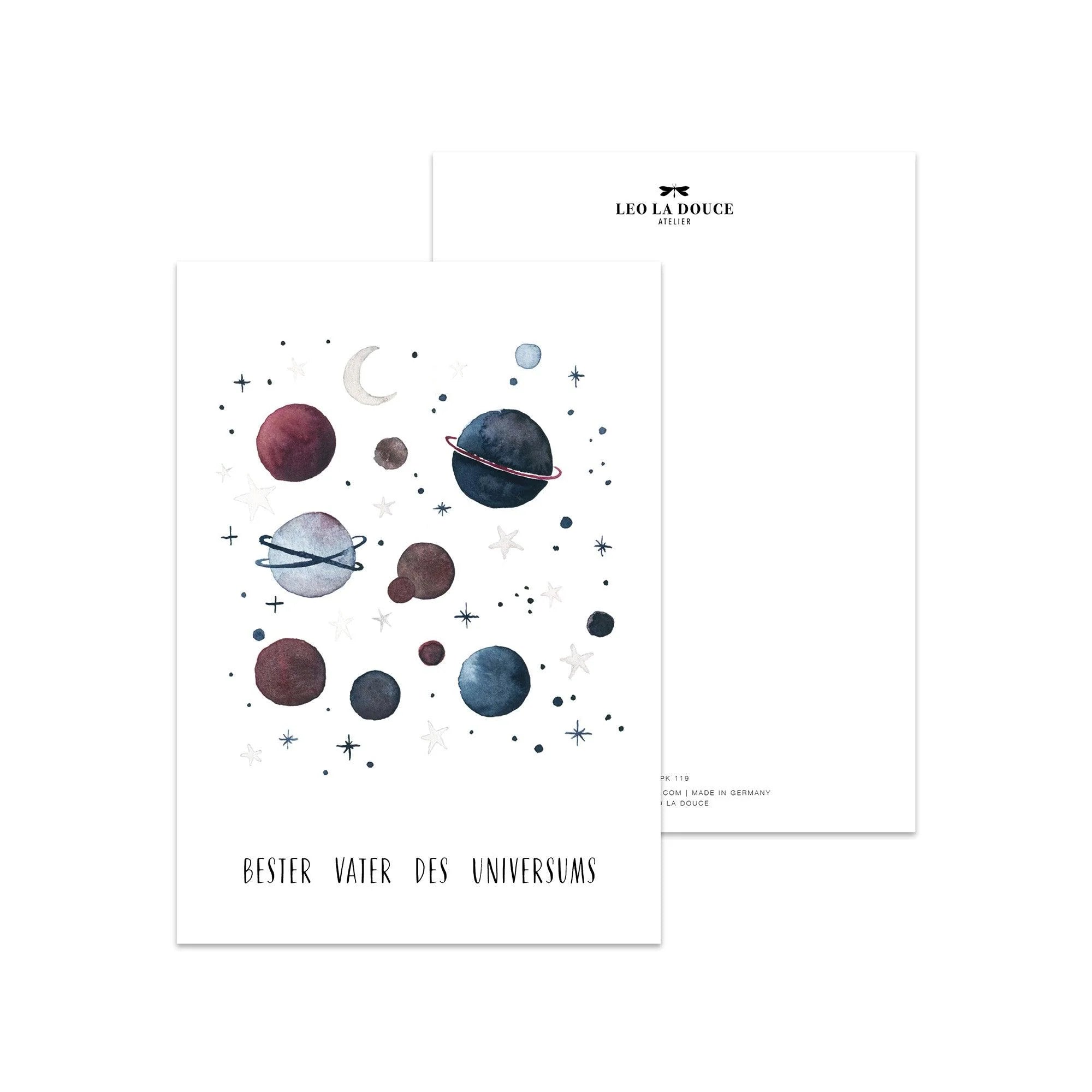 POSTKARTE - BESTER VATER DES UNIVERSUMS