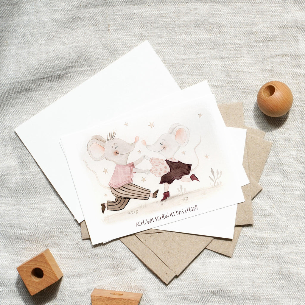 POSTKARTE - ACH WIE IST DAS LEBEN SCHÖN