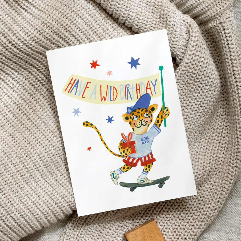 POSTKARTE - SKATEBOARD I TIGER