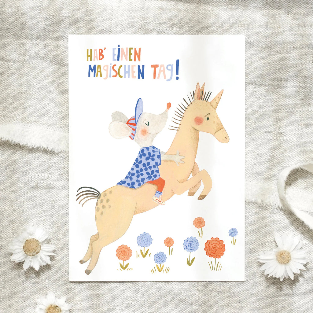 POSTKARTE - MAGISCHES EINHORN