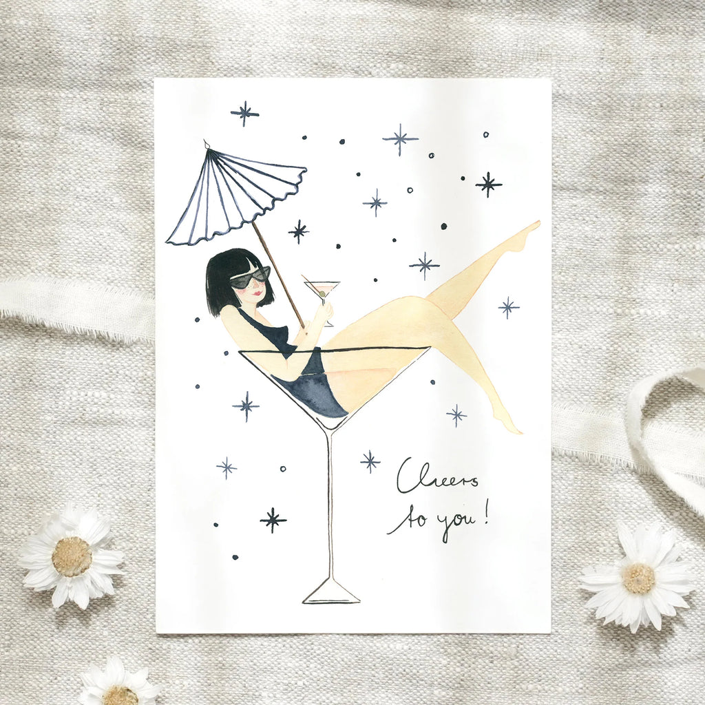 POSTKARTE - LADY COCKTAIL